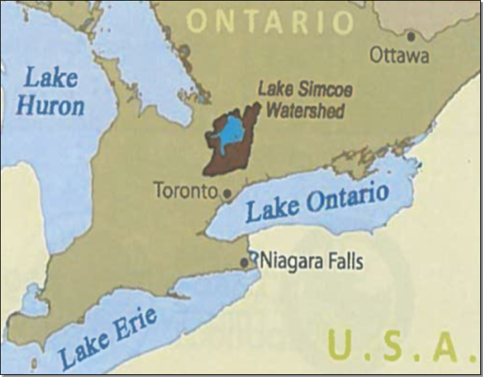 Lake Simcoe and surrounding area